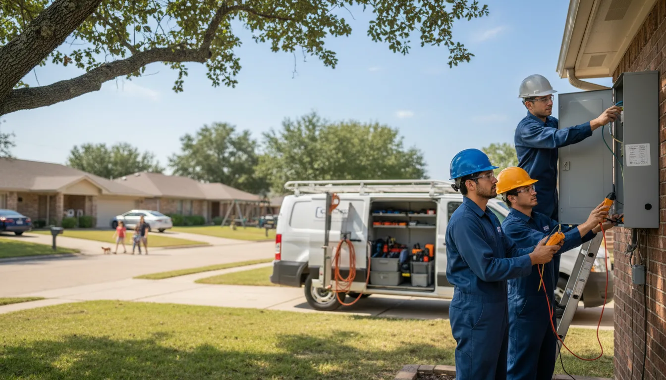 Certified electrician providing emergency electrical services in Meservey, IA
